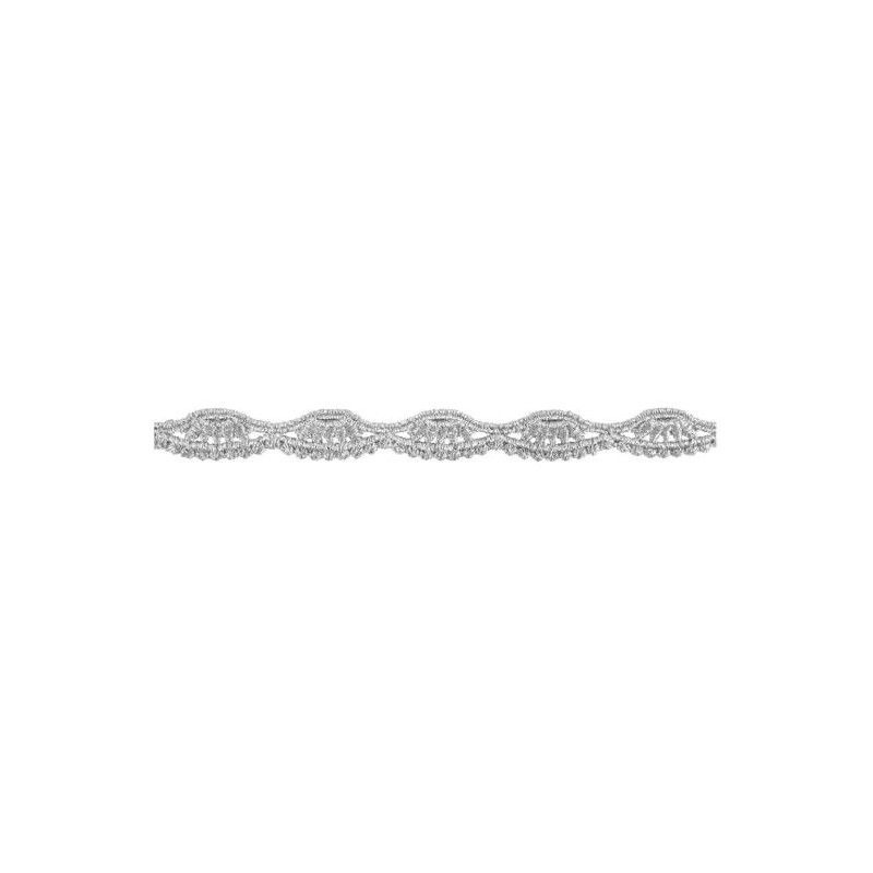 654714-101 REMATE GUIPUR FANTASIA MAXWELL 15 MM. POLIESTER 100% PLATA Venta en piezas de 9.10 M