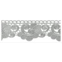 654718-101 PUNTILLA GUIPUR FANTASIA ISIS 56 MM. POLIESTER 100% PLATA Venta en piezas de 9.10 M