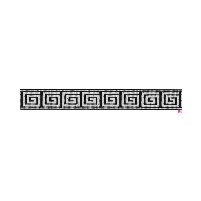 655364-02 CINTA JACQUARD TAFAR 25 MM. POLIESTER 100% NEGRO Venta en piezas de 7.00 M