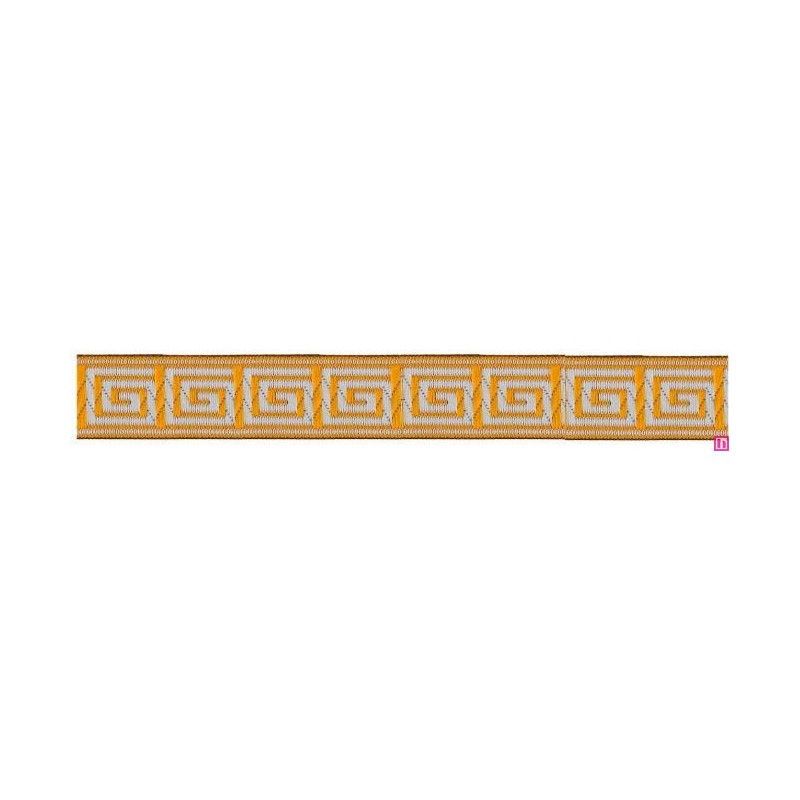 655364-04 CINTA JACQUARD TAFAR 25 MM. POLIESTER 100% AMARILLO Venta en piezas de 7.00 M