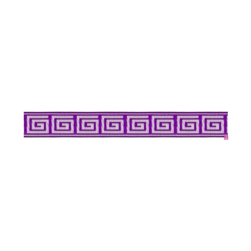 655364-22 CINTA JACQUARD TAFAR 25 MM. POLIESTER 100% MORADO Venta en piezas de 7.00 M