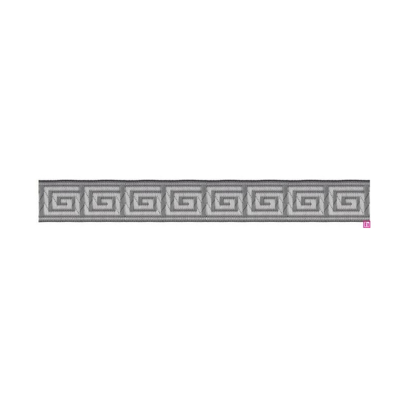 655364-27 CINTA JACQUARD TAFAR 25 MM. POLIESTER 100% GRIS Venta en piezas de 7.00 M