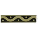 655376-100 CINTA JACQUARD RAYAN 33 MM. POLIESTER 100% NEGRO/DORADO Venta en piezas de 7.00 M