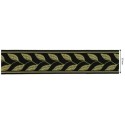 655378-100 CINTA JACQUARD RAYAN 33 MM. POLIESTER 100% NEGRO/DORADO Venta en piezas de 7.00 M