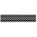 655379-101 CINTA JACQUARD RAYAN 33 MM. POLIESTER 100% NEGRO/PLATA Venta en piezas de 7.00 M