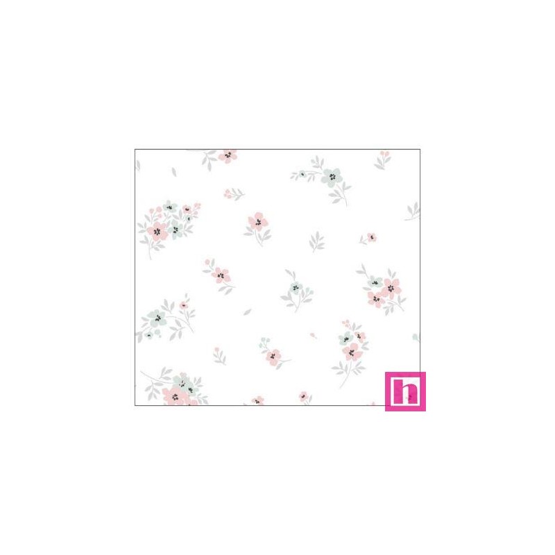 67044 DOBLE GASA ESTAMPADA THELMA (01) 135 CM. 128 GR/M2. ALGODON 100% BLANCO Venta en piezas de 6.00 M