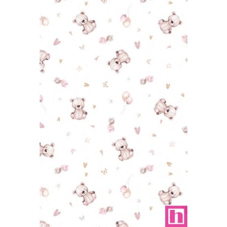 67527 PIQUE ESTAMPADO URIEL (01) 1.50 M. 170 GR/M2. ALGODON 100% BLANCO/ROSA Venta en piezas de 6.00 M