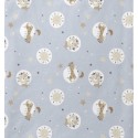 67676 CORALINA ESTAMPADA BLOUBI (01) 150 CM. 260 GR/M2. POLIESTER 100% CELESTE Venta en piezas de 10.00 M