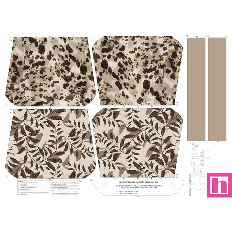 68134 TOTE BAGS ESTAMPADOS - REVERSIBLE Y REPELENTE AL AGUA (25) 45X50 CMS. POLIESTER 100% BEIGE Venta en piezas de 1.00 U
