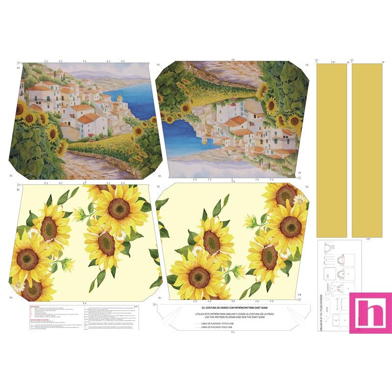 68137 TOTE BAGS GIRASOLES - REVERSIBLE Y REPELENTE AL AGUA (28) 45X50 CMS. POLIESTER 100% AMARILLO Venta en piezas de 1.00 U