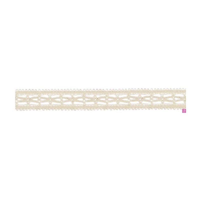 727387-0003 ENTREDOS BOLILLO NIARA 23 MM. POLIESTER 100% BEIG Venta en piezas de 25.00 M
