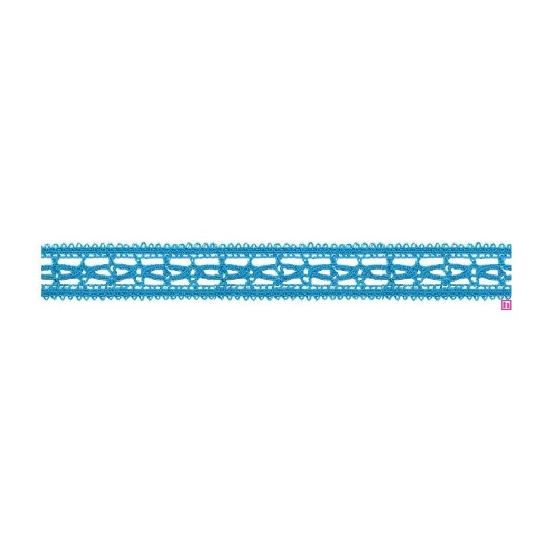 727387-0016 ENTREDOS BOLILLO NIARA 23 MM. POLIESTER 100% TURQUESA Venta en piezas de 25.00 M