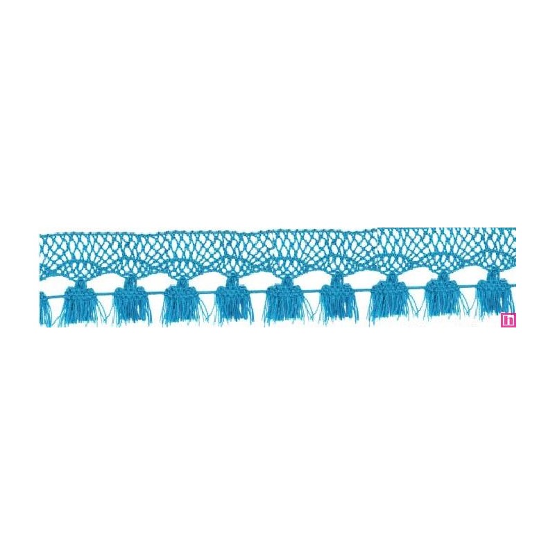 727388-016 FLECO BOLILLO SHAIRA 30 MM. POLIESTER 100% TURQUESA Venta en piezas de 25.00 M
