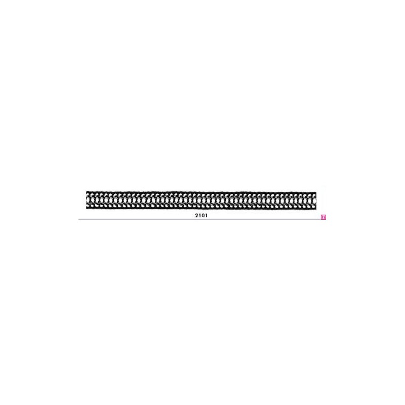 727390-2101 GALON FANTASIA ANAYA 10 MM. POLIESTER 100% NEGRO/PLATA Venta en piezas de 25.00 M