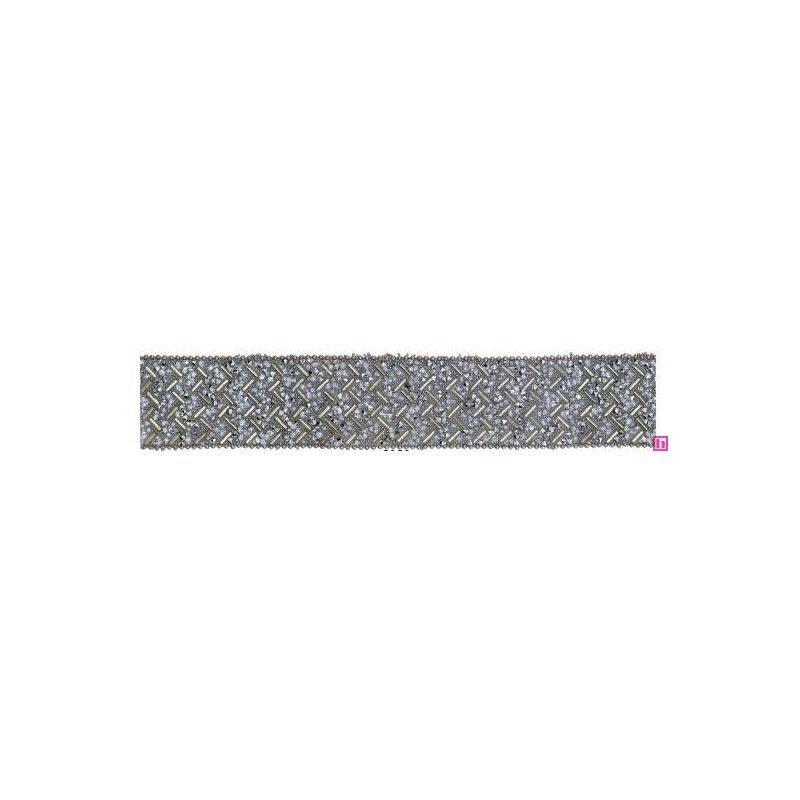 856194-0101 GALON TERMOADHESIVO ABEBA 30 MM. BROSS+CRISTAL NEUTRO Venta en piezas de 5.00 M