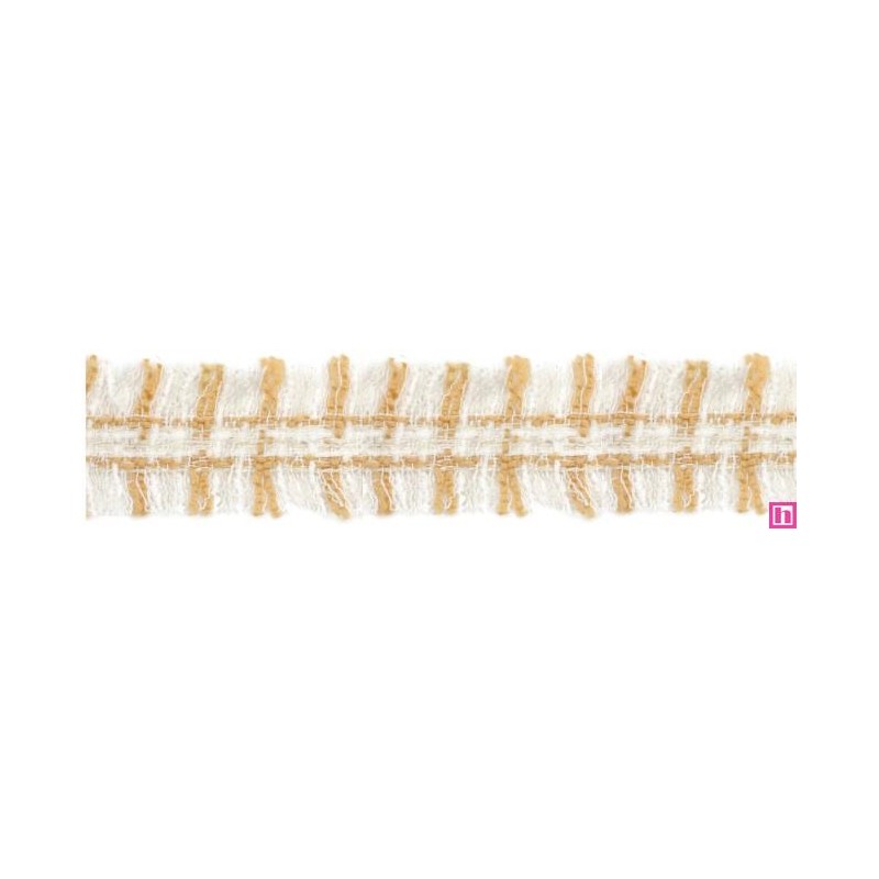 901033-03 GALON FLECO FANTASIA JASIRA 42 MM. POLIESTER 100% NATURAL/BEIG Venta en piezas de 10.00 M