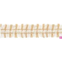 901033-03 GALON FLECO FANTASIA JASIRA 42 MM. POLIESTER 100% NATURAL/BEIG Venta en piezas de 10.00 M