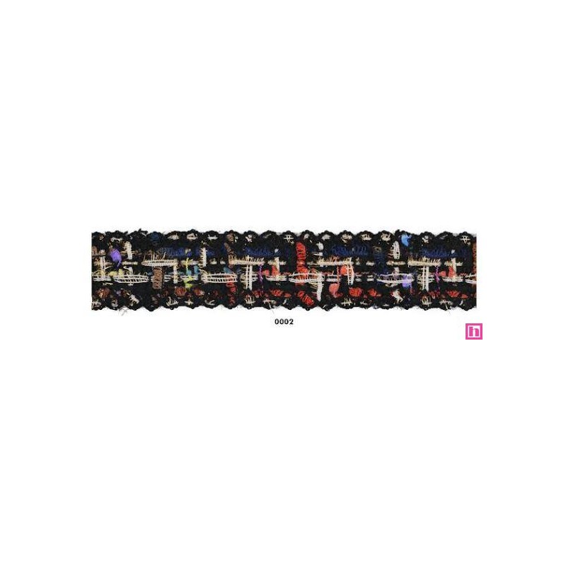 901035-02 GALON FANTASIA KEVIN 30 MM. POLIESTER 100% NEGRO Venta en piezas de 18.00 M