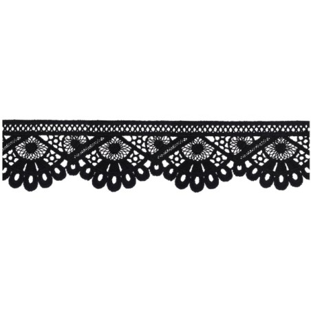 908248-02 PUNTILLA GUIPUR FANTASIA DEVA 42 MM. POLIESTER 100% NEGRO Venta en piezas de 9.10 M