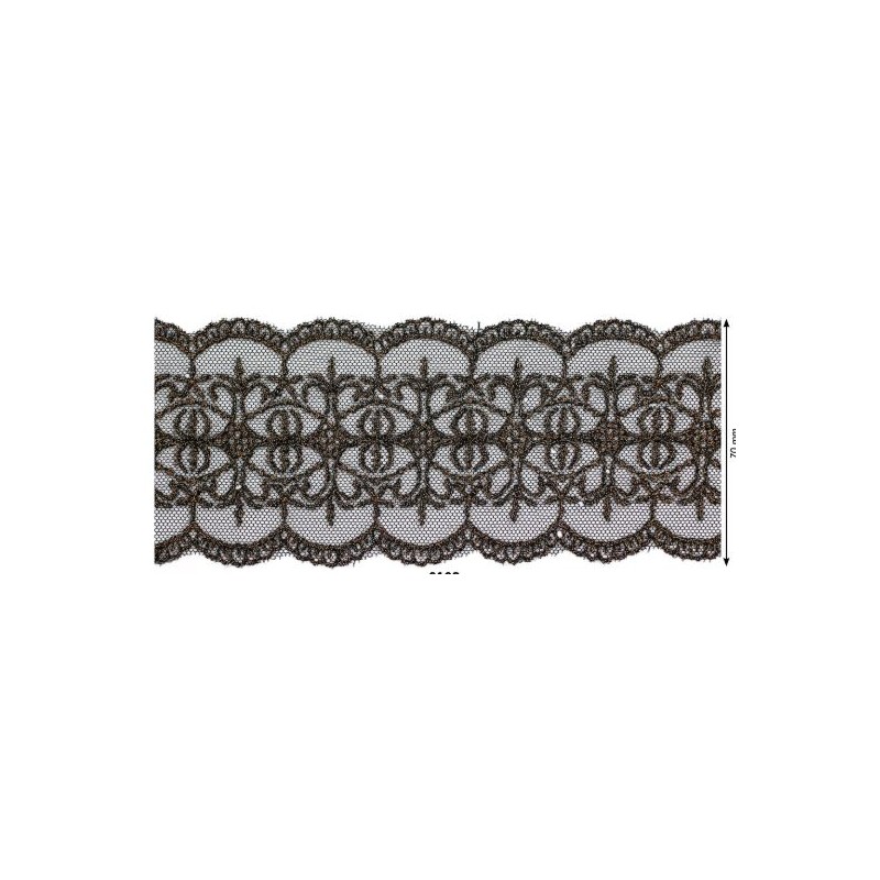 908258-102 GALON TUL FANTASIA 70 MM. GAMORA POLIESTER 100% COBRE Venta en piezas de 9.10 M