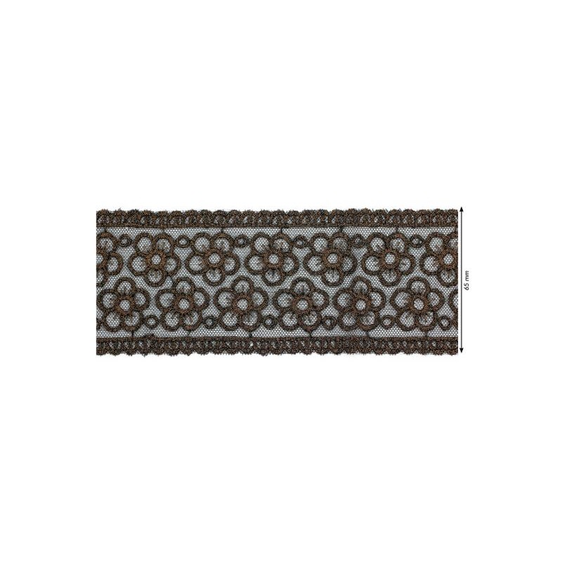 908259-102 GALON TUL FANTASIA 65 MM. DULCIE POLIESTER 100% COBRE Venta en piezas de 9.10 M