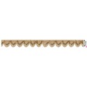 908501-0100 GALON FANTASIA KISAI 13 MM. POLIESTER + POLIETILENO DORADO Venta en piezas de 13.70 M