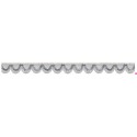 908501-0101 GALON FANTASIA KISAI 13 MM. POLIESTER + POLIETILENO PLATA Venta en piezas de 13.70 M