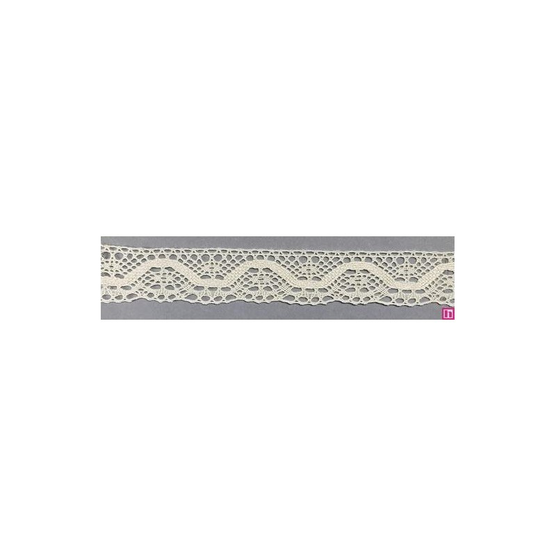 9265-102 PUNTILLA BOLILLO JACKY 23 MM. ALGODON 100% MARFIL Venta en piezas de 25.00 M