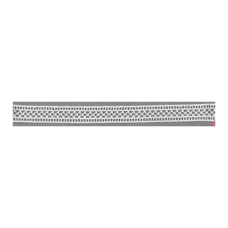 9269-0 ENTREDOS REJILLA BOLILLO TRUMAN 13 MM. ALGODON 100% BLANCO Venta en piezas de 25.00 M