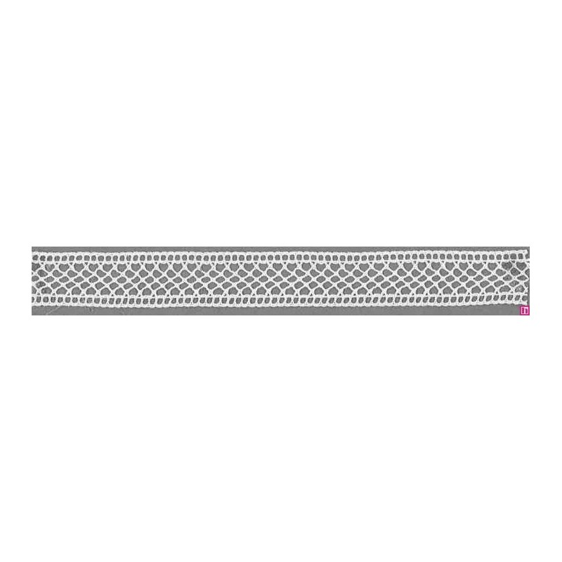 9270-0 ENTREDOS REJILLA BOLILLO TRUMAN 17 MM. ALGODON 100% BLANCO Venta en piezas de 25.00 M