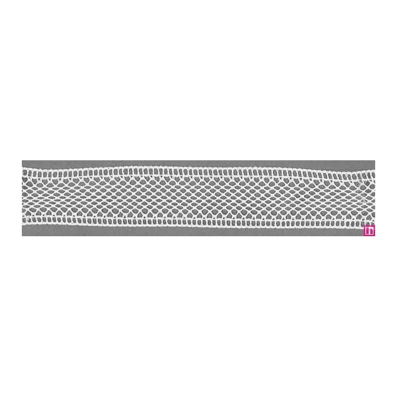9271-0 ENTREDOS REJILLA BOLILLO TRUMAN 25 MM. ALGODON 100% BLANCO Venta en piezas de 25.00 M