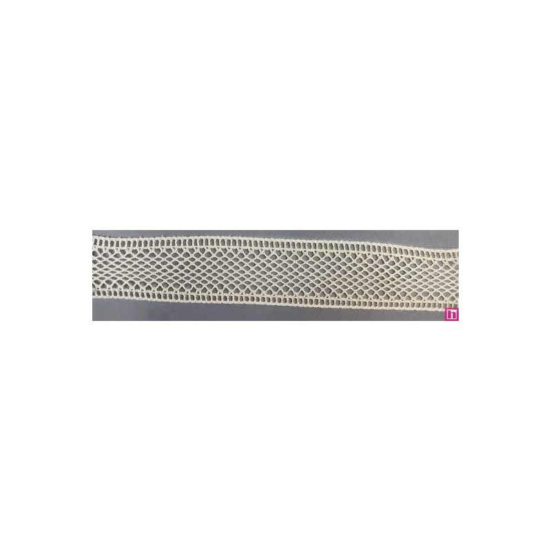 9271-102 ENTREDOS REJILLA BOLILLO TRUMAN 25 MM. ALGODON 100% MARFIL Venta en piezas de 25.00 M