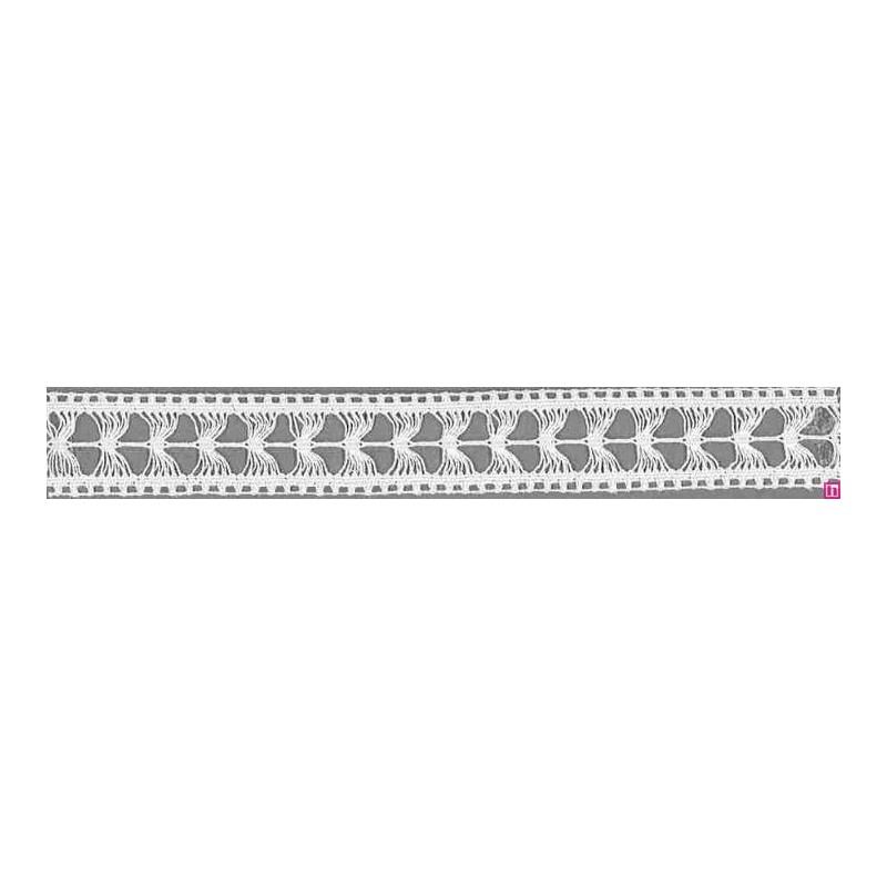 9296-0 ENTREDOS BOLILLO IZAR 20 MM. ALGODON 100% BLANCO Venta en piezas de 25.00 M