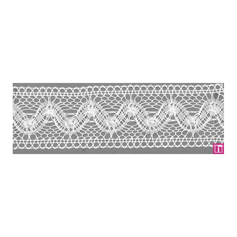 9312-0 ENTREDOS BOLILLO SANTINO 45 MM. ALGODON 100% BLANCO Venta en piezas de 25.00 M