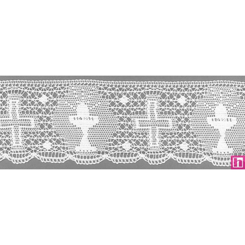 9315-0 PUNTILLA BOLILLO ZYAN 70 MM. ALGODON 100% BLANCO Venta en piezas de 25.00 M