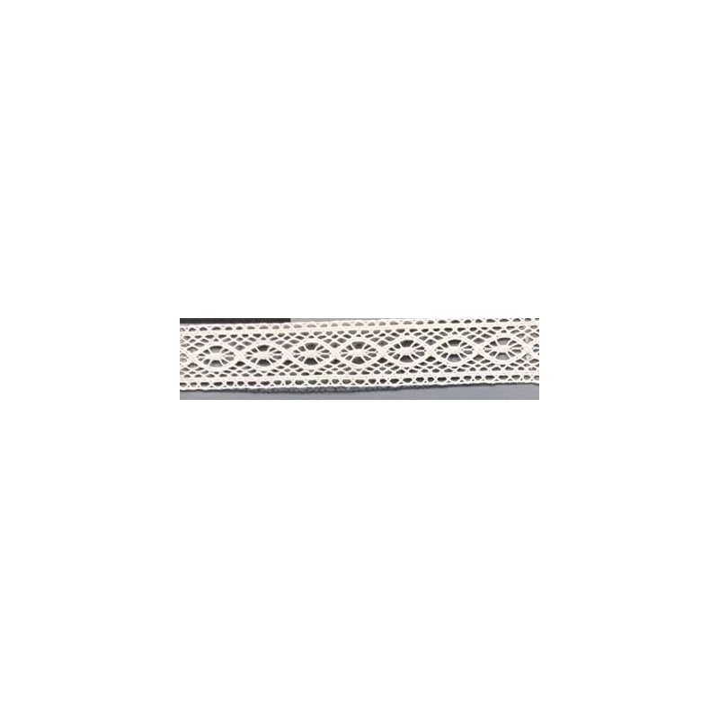 9316-000 ENTREDOS BOLILLO ENEBRO 25 MM. ALGODON 100% BLANCO Venta en piezas de 25.00 M