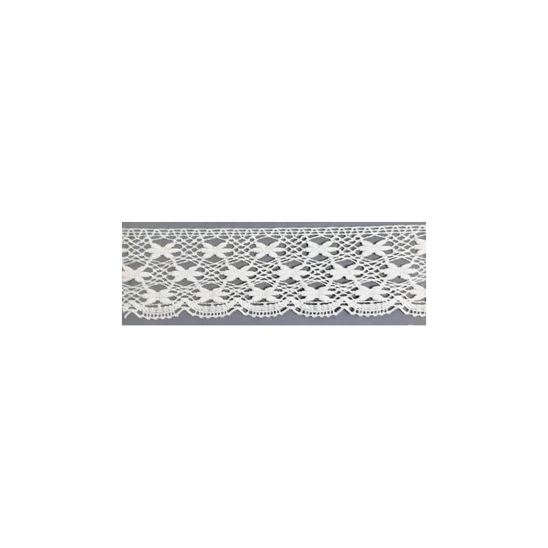 9321-000 PUNTILLA BOLILLO CLAVO 45 MM. ALGODON 100% BLANCO Venta en piezas de 25.00 M