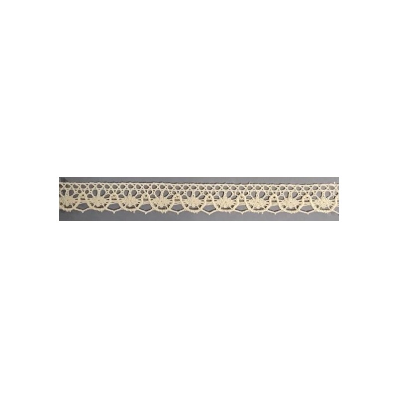 9322-102 PUNTILLA BOLILLO CASIA 15 MM. ALGODON 100% MARFIL Venta en piezas de 25.00 M