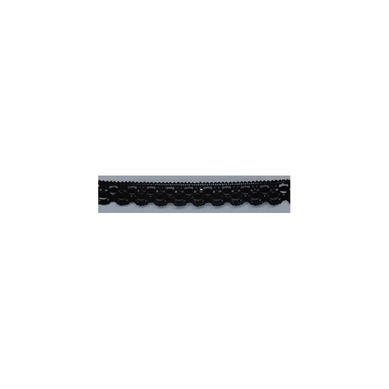 9324-004 PUNTILLA BOLILLO ENELDO 15 MM. ALGODON 100% NEGRO Venta en piezas de 25.00 M