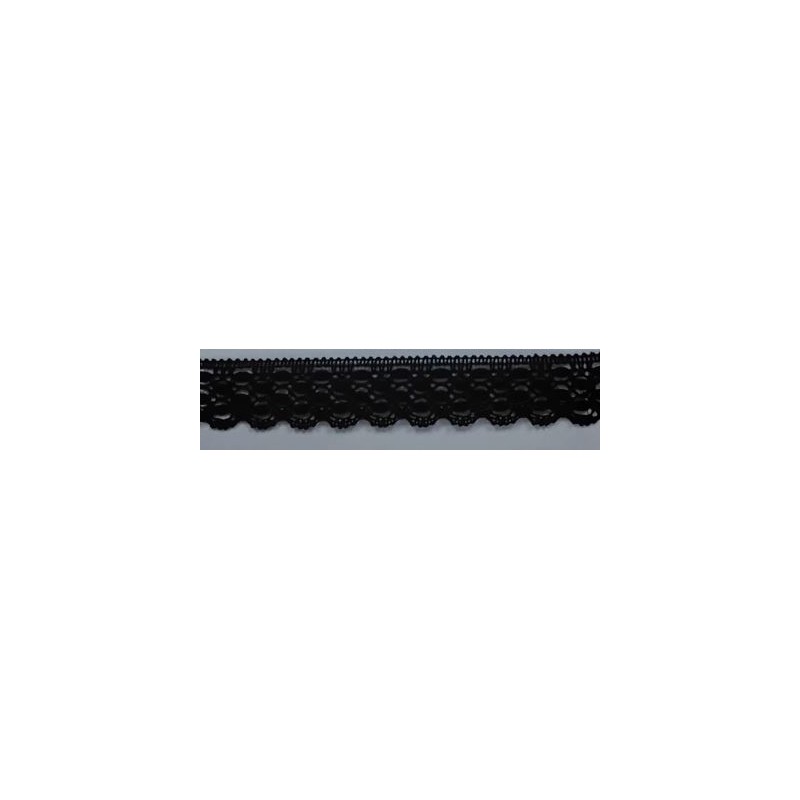 9325-004 PUNTILLA BOLILLO ENELDO 25 MM. ALGODON 100% NEGRO Venta en piezas de 25.00 M