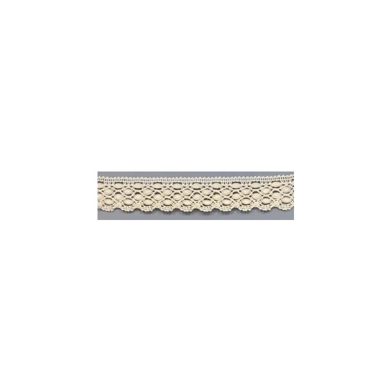 9325-102 PUNTILLA BOLILLO ENELDO 25 MM. ALGODON 100% MARFIL Venta en piezas de 25.00 M