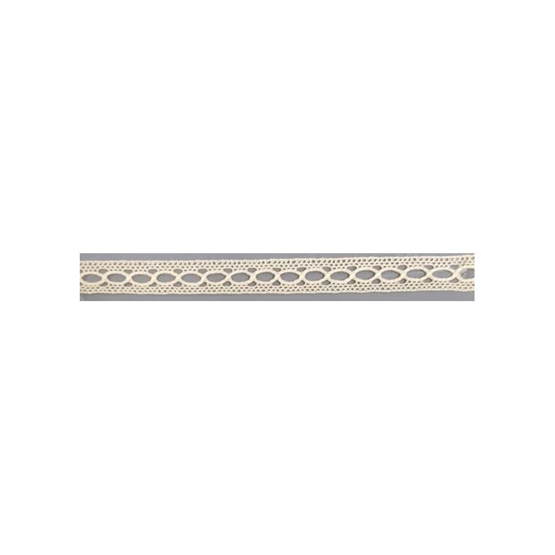 9326-102 ENTREDOS BOLILLO CAROM 12 MM. ALGODON 100% MARFIL Venta en piezas de 25.00 M