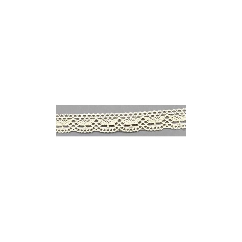 9328-102 PUNTILLA BOLILLO DAIKON 20 MM. ALGODON 100% MARFIL Venta en piezas de 25.00 M