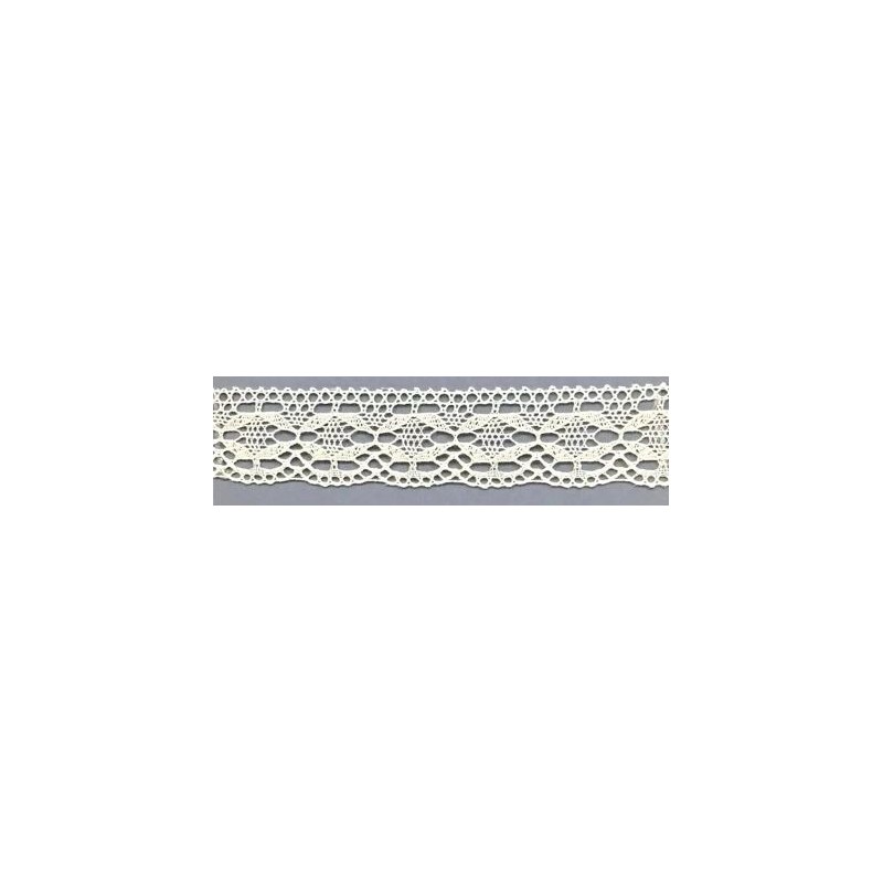 9329-102 PUNTILLA BOLILLO DAIKON 30 MM. ALGODON 100% MARFIL Venta en piezas de 25.00 M