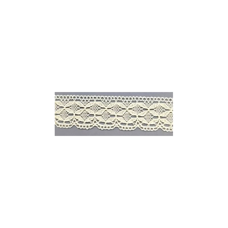 9330-102 PUNTILLA BOLILLO DAIKON 30 MM. ALGODON 100% MARFIL Venta en piezas de 25.00 M