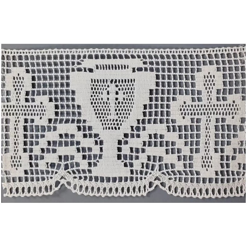 9331-000 PUNTILLA BOLILLO BOZZ 130 MM. ALGODON 100% BLANCO Venta en piezas de 25.00 M