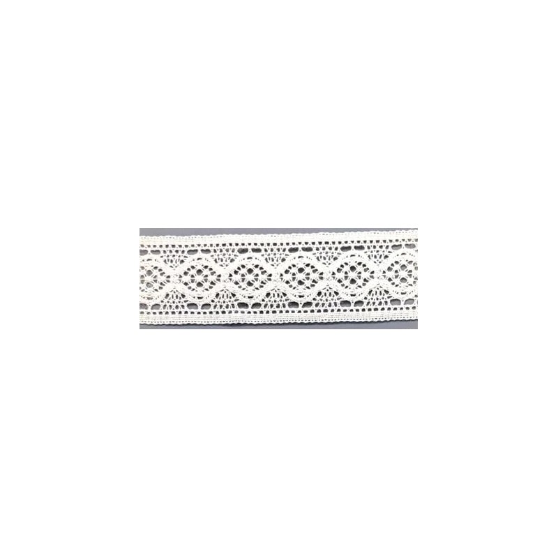 9334-000 ENTREDOS BOLILLO AJENUZ 45 MM. ALGODON 100% BLANCO Venta en piezas de 25.00 M