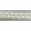 9336-102 ENTREDOS BOLILLO ALBAHACA 40 MM. ALGODON 100% MARFIL Venta en piezas de 25.00 M