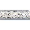 9337-000 PUNTILLA BOLILLO ALBAHACA 35 MM. ALGODON 100% BLANCO Venta en piezas de 25.00 M