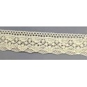 9337-102 PUNTILLA BOLILLO ALBAHACA 35 MM. ALGODON 100% MARFIL Venta en piezas de 25.00 M